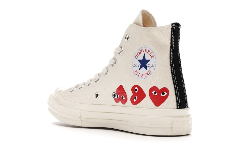 Converse Chuck Taylor All Star 70 Hi Comme des Garcons PLAY Multi-Heart White