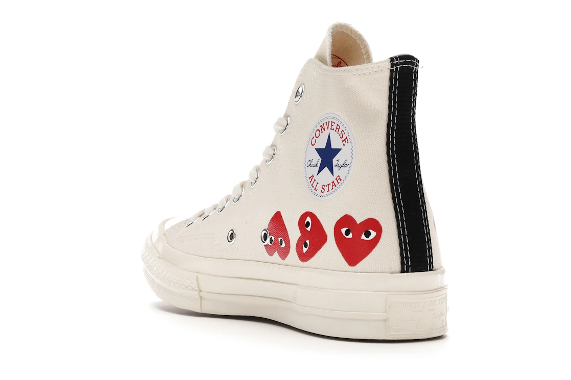 Converse Chuck Taylor All Star 70 Hi Comme des Garcons PLAY Multi-Heart White