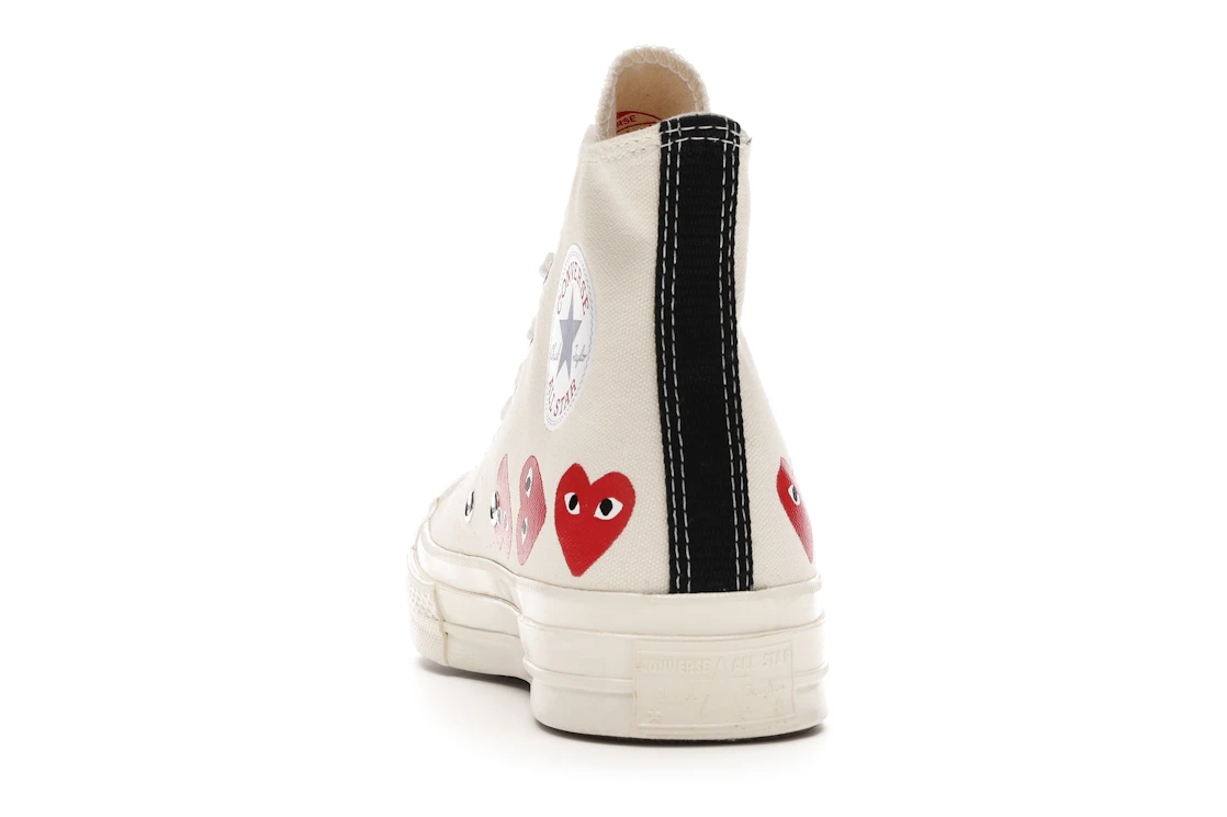Converse Chuck Taylor All Star 70 Hi Comme des Garcons PLAY Multi-Heart White