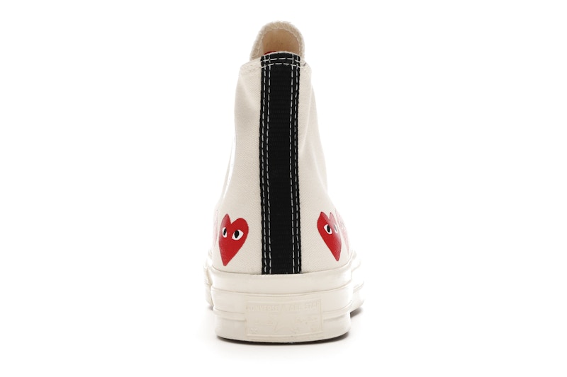Converse Chuck Taylor All Star 70 Hi Comme des Garcons PLAY Multi-Heart White