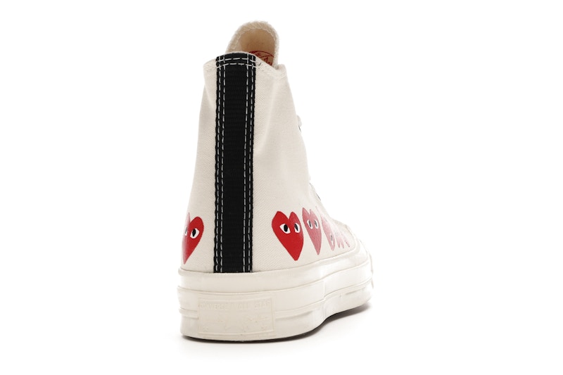 Converse Chuck Taylor All Star 70 Hi Comme des Garcons PLAY Multi-Heart White