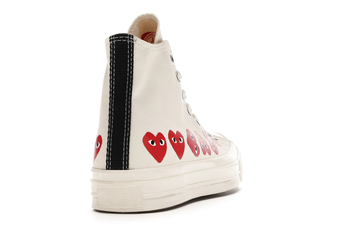 Converse Chuck Taylor All Star 70 Hi Comme des Garcons PLAY Multi-Heart White