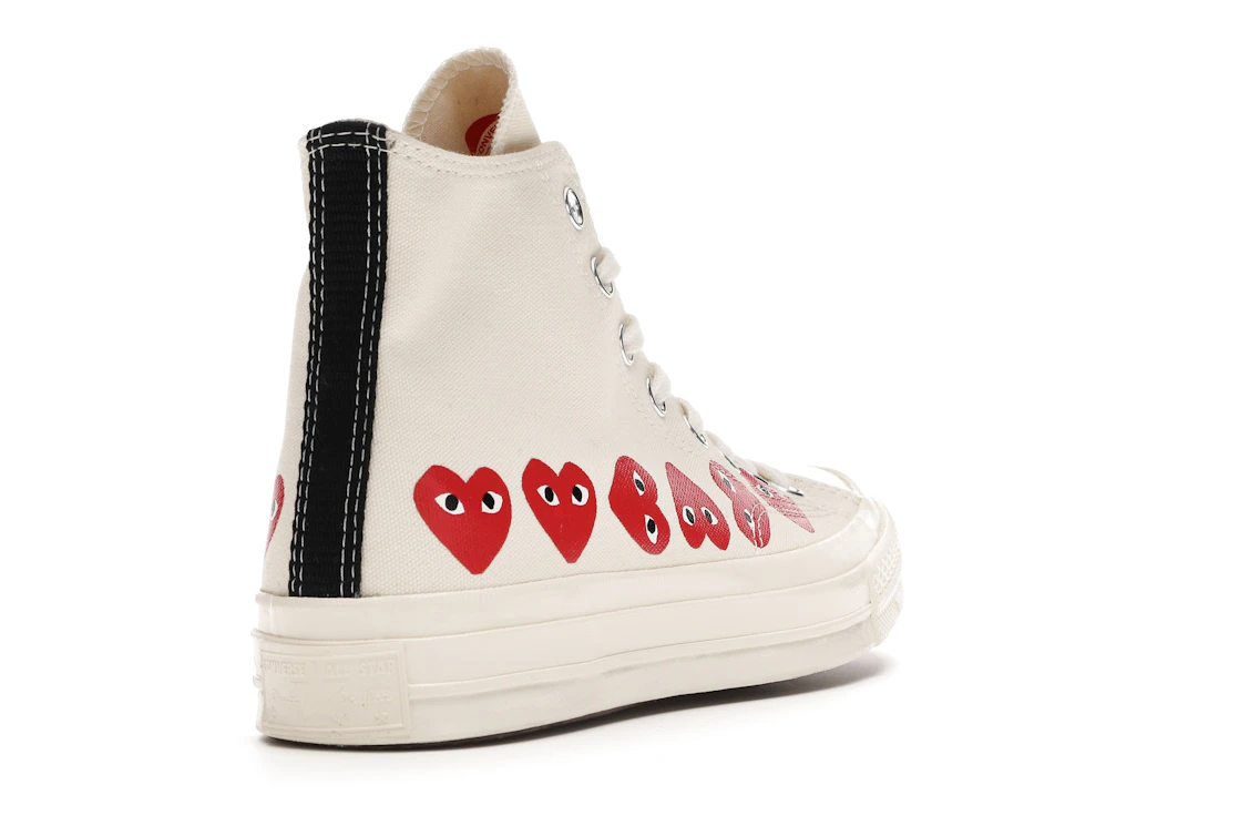 Converse Chuck Taylor All Star 70 Hi Comme des Garcons PLAY Multi-Heart White