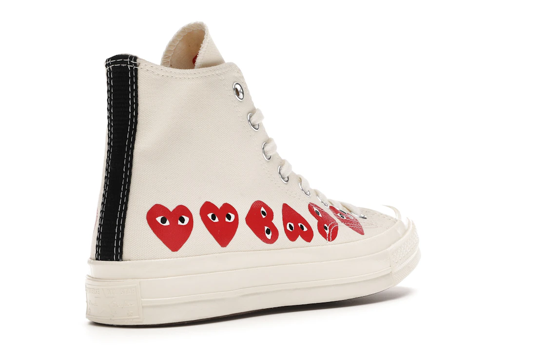Converse Chuck Taylor All Star 70 Hi Comme des Garcons PLAY Multi-Heart White
