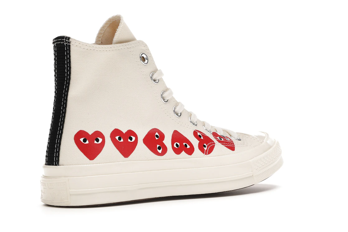Converse Chuck Taylor All Star 70 Hi Comme des Garcons PLAY Multi-Heart White