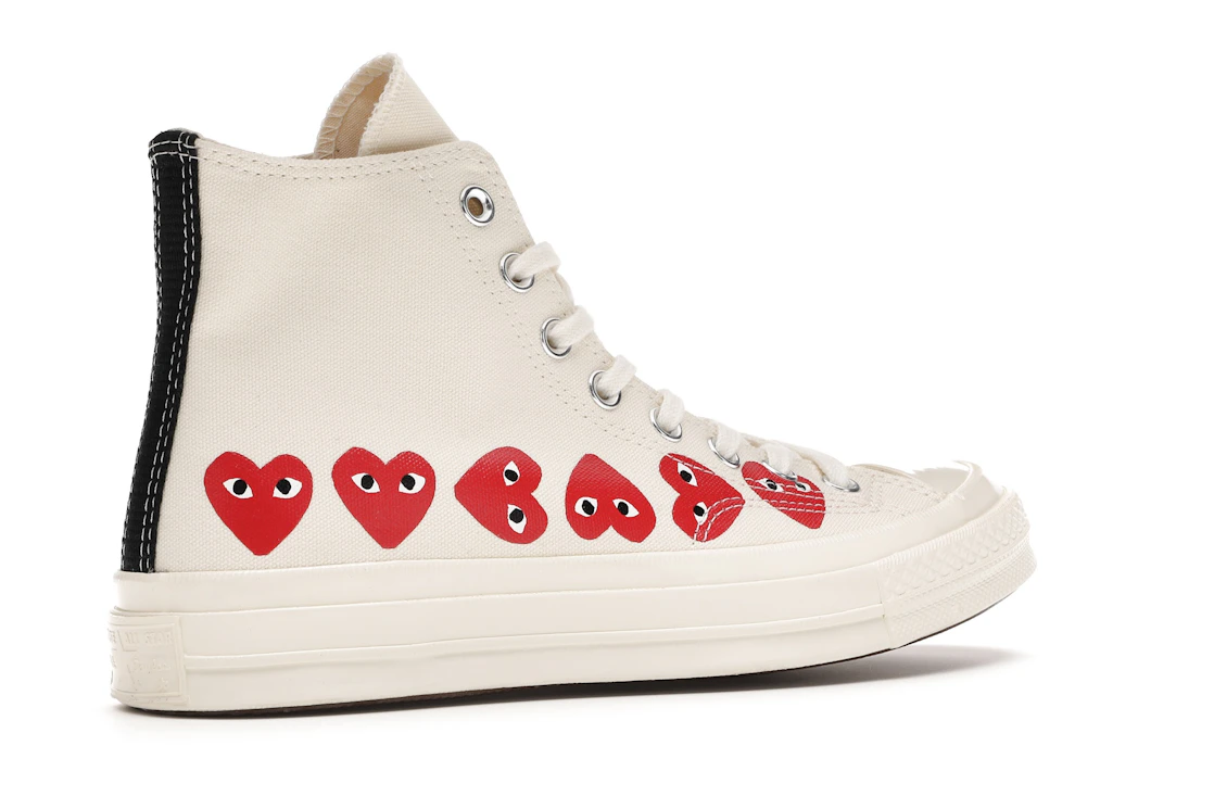 Converse Chuck Taylor All Star 70 Hi Comme des Garcons PLAY Multi-Heart White
