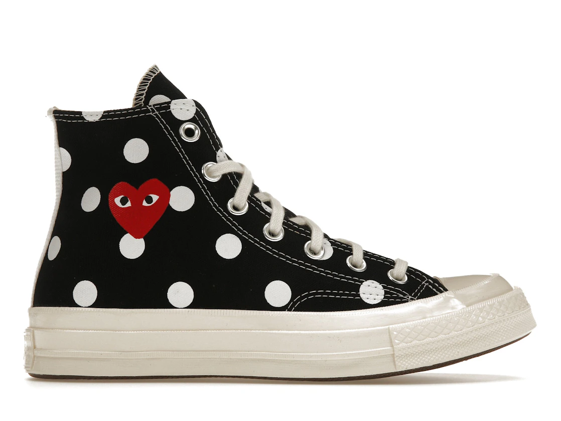 Converse Chuck Taylor All Star 70 Hi Comme des Garcons PLAY Polka Dot Black