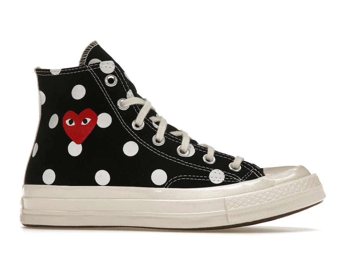 Converse Chuck Taylor All Star 70 Hi Comme des Garcons PLAY Polka Dot Black