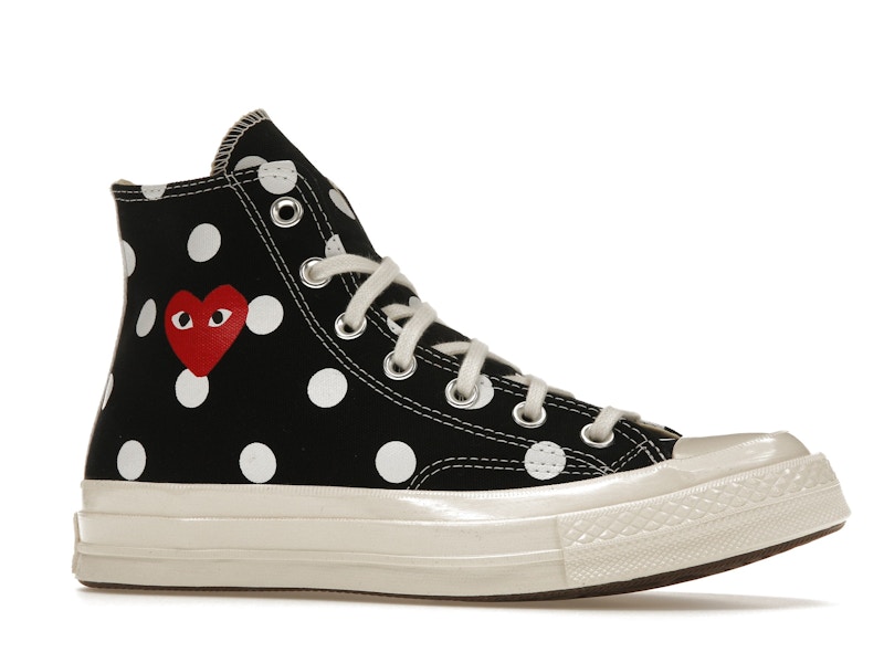 Converse Chuck Taylor All Star 70 Hi Comme des Garcons PLAY  Polka Dot Black