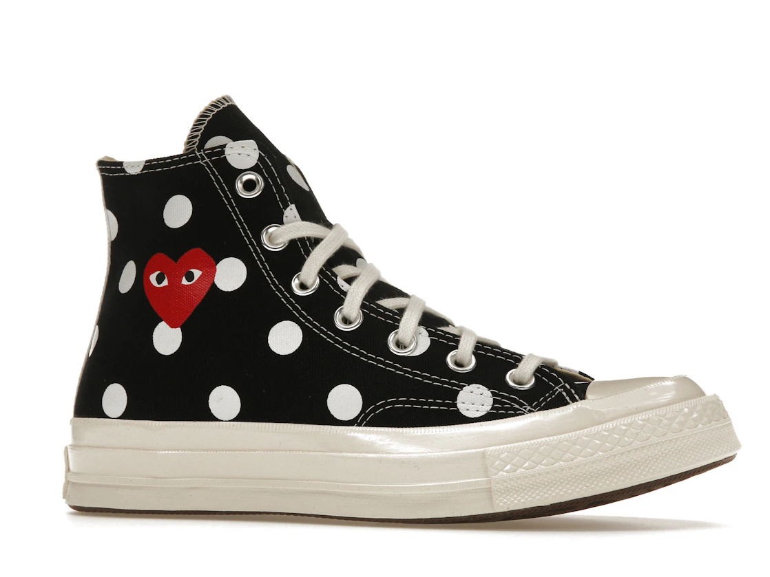 Converse Chuck Taylor All Star 70 Hi Comme des Garcons PLAY Polka Dot Black