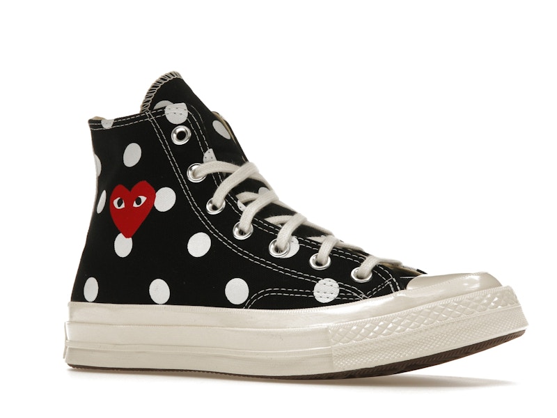 Converse Chuck Taylor All Star 70 Hi Comme des Garcons PLAY  Polka Dot Black