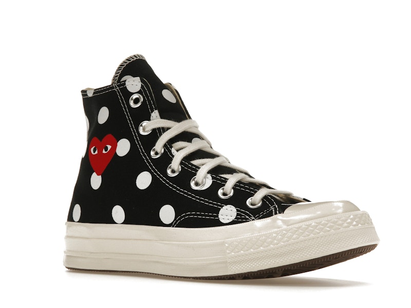 Converse Chuck Taylor All Star 70 Hi Comme des Garcons PLAY  Polka Dot Black