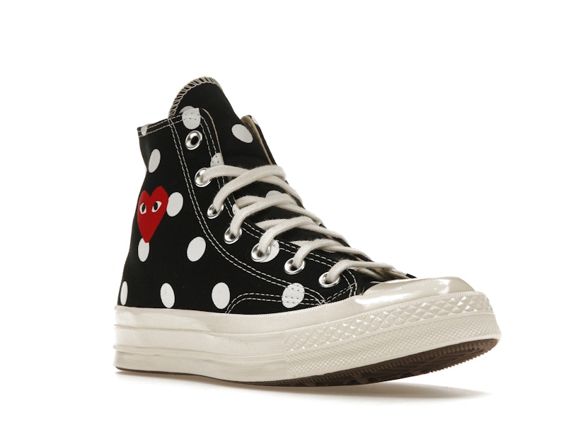 Converse Chuck Taylor All Star 70 Hi Comme des Garcons PLAY  Polka Dot Black