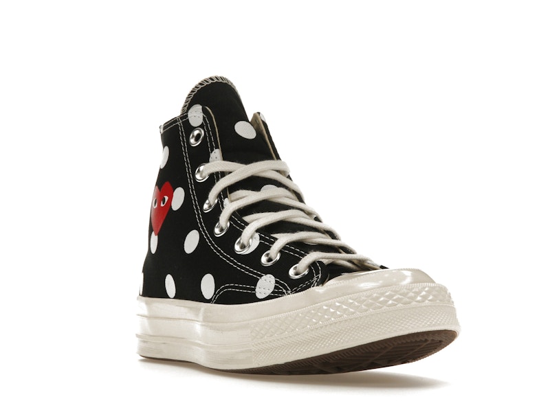 Converse Chuck Taylor All Star 70 Hi Comme des Garcons PLAY  Polka Dot Black