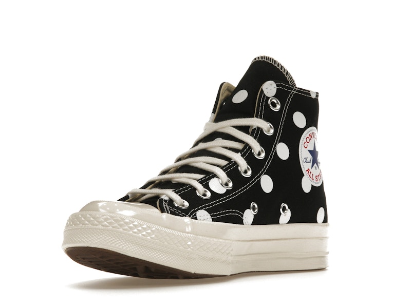 Converse Chuck Taylor All Star 70 Hi Comme des Garcons PLAY  Polka Dot Black