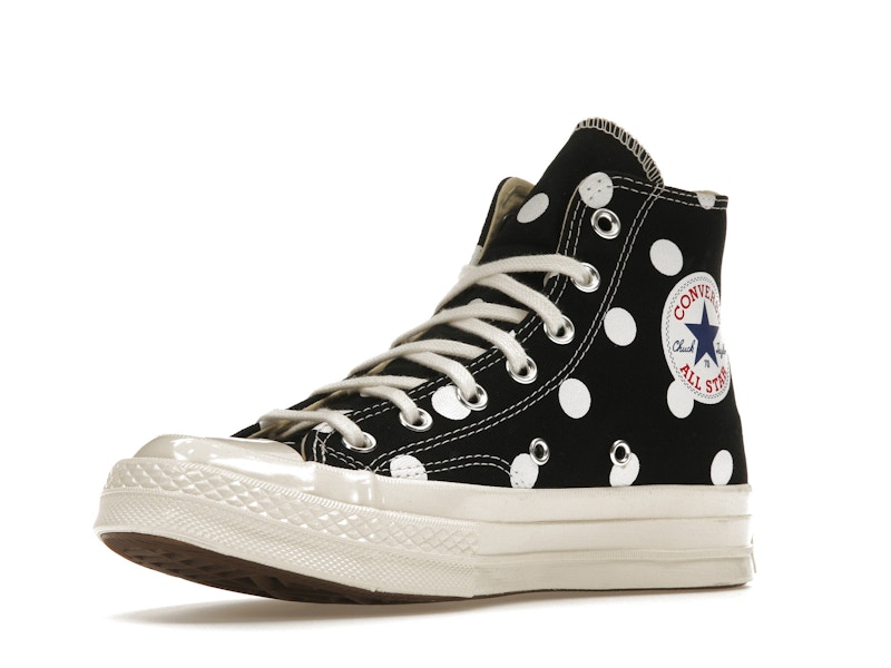 Converse Chuck Taylor All Star 70 Hi Comme des Garcons PLAY  Polka Dot Black