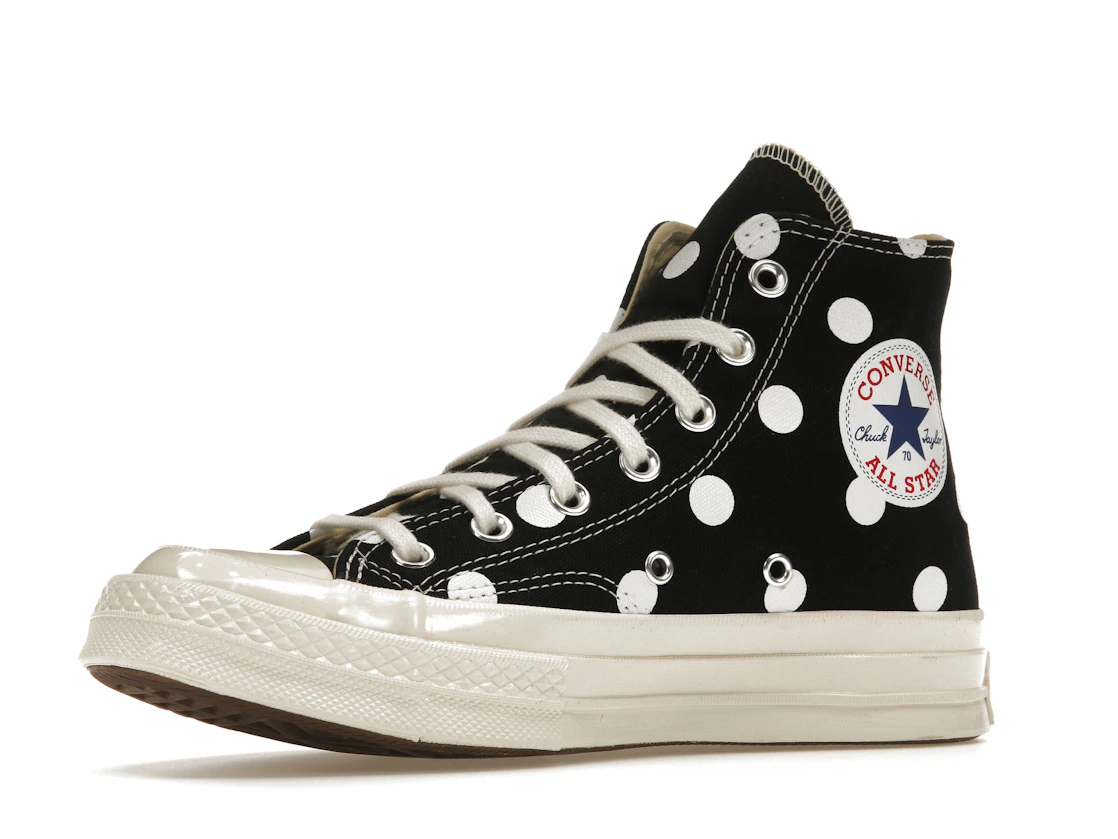 Converse Chuck Taylor All Star 70 Hi Comme des Garcons PLAY Polka Dot Black
