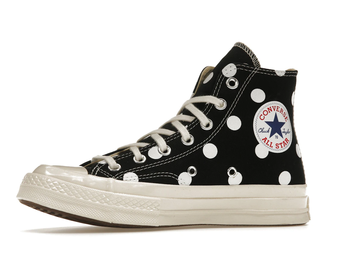 Converse Chuck Taylor All Star 70 Hi Comme des Garcons PLAY Polka Dot Black