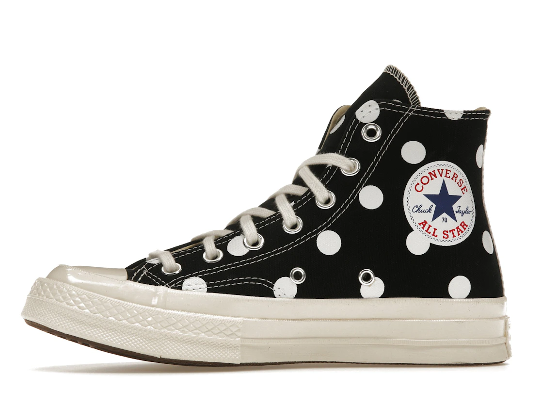 Converse Chuck Taylor All Star 70 Hi Comme des Garcons PLAY Polka Dot Black