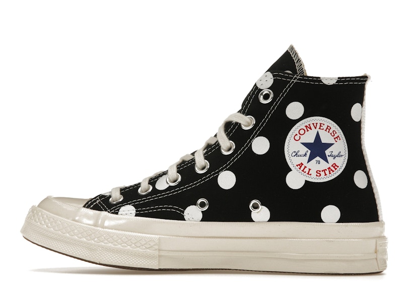 Converse Chuck Taylor All Star 70 Hi Comme des Garcons PLAY  Polka Dot Black