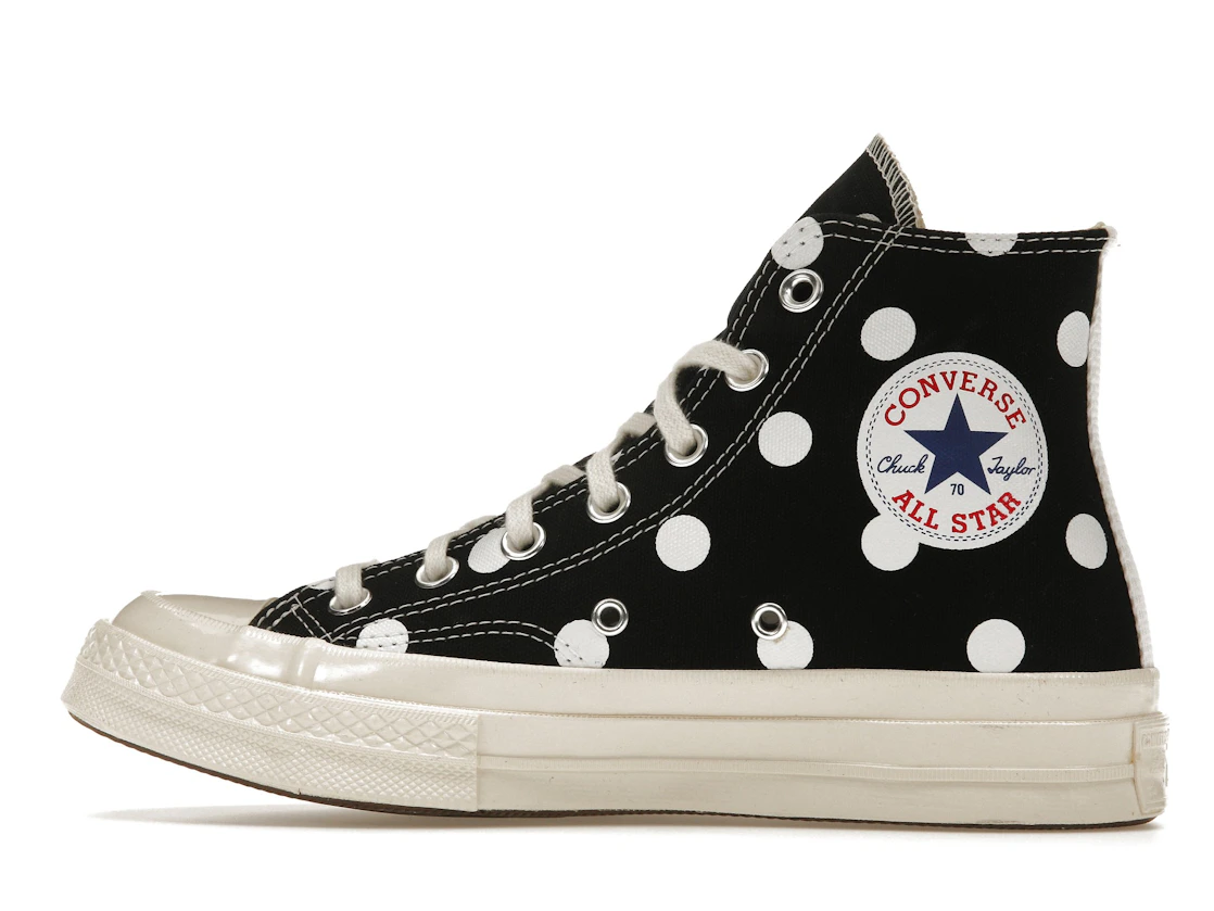 Converse Chuck Taylor All Star 70 Hi Comme des Garcons PLAY Polka Dot Black