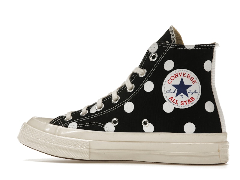 Converse Chuck Taylor All Star 70 Hi Comme des Garcons PLAY  Polka Dot Black