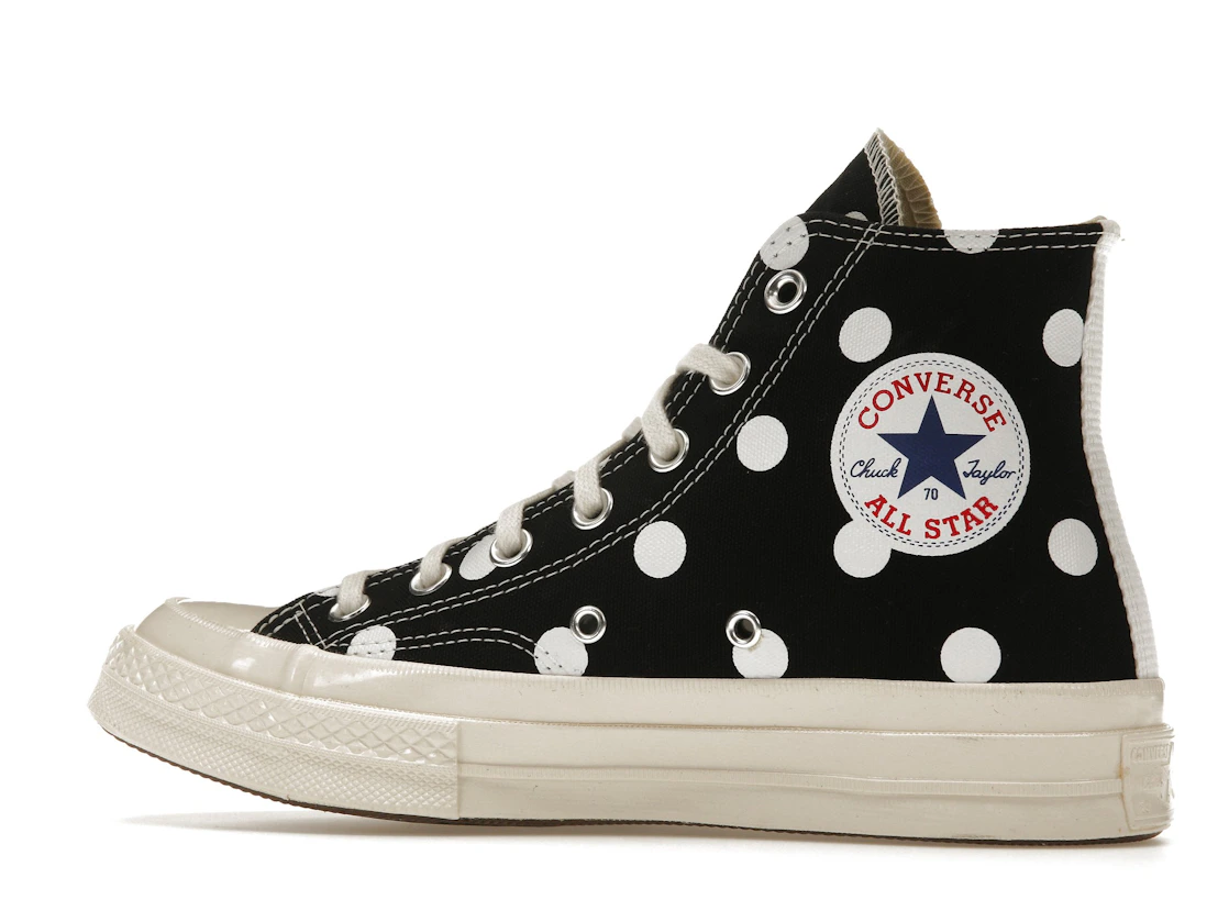 Converse Chuck Taylor All Star 70 Hi Comme des Garcons PLAY Polka Dot Black