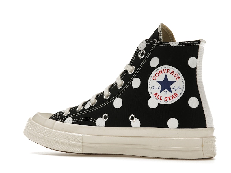 Converse Chuck Taylor All Star 70 Hi Comme des Garcons PLAY  Polka Dot Black