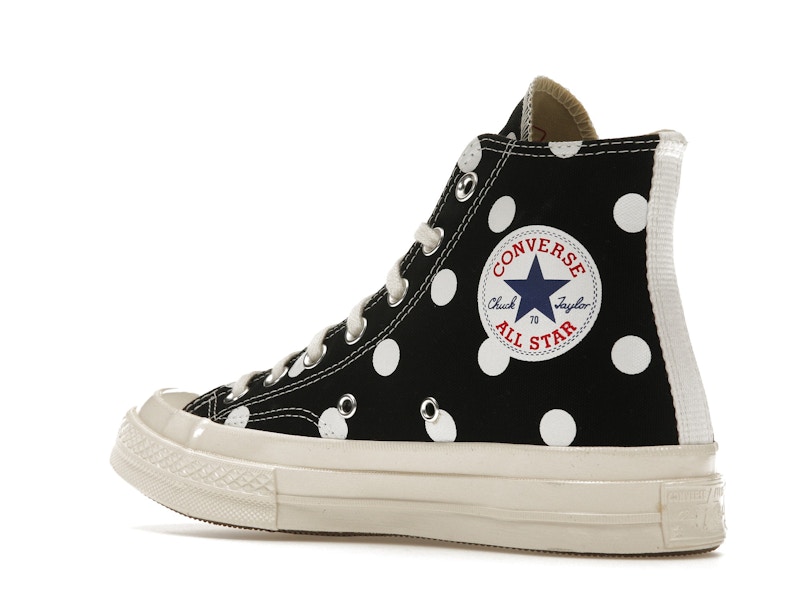 Converse Chuck Taylor All Star 70 Hi Comme des Garcons PLAY  Polka Dot Black
