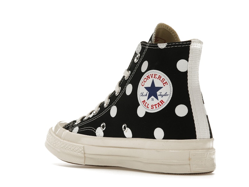 Converse Chuck Taylor All Star 70 Hi Comme des Garcons PLAY  Polka Dot Black
