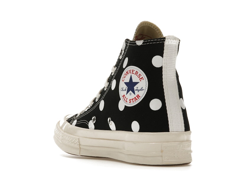 Converse Chuck Taylor All Star 70 Hi Comme des Garcons PLAY  Polka Dot Black