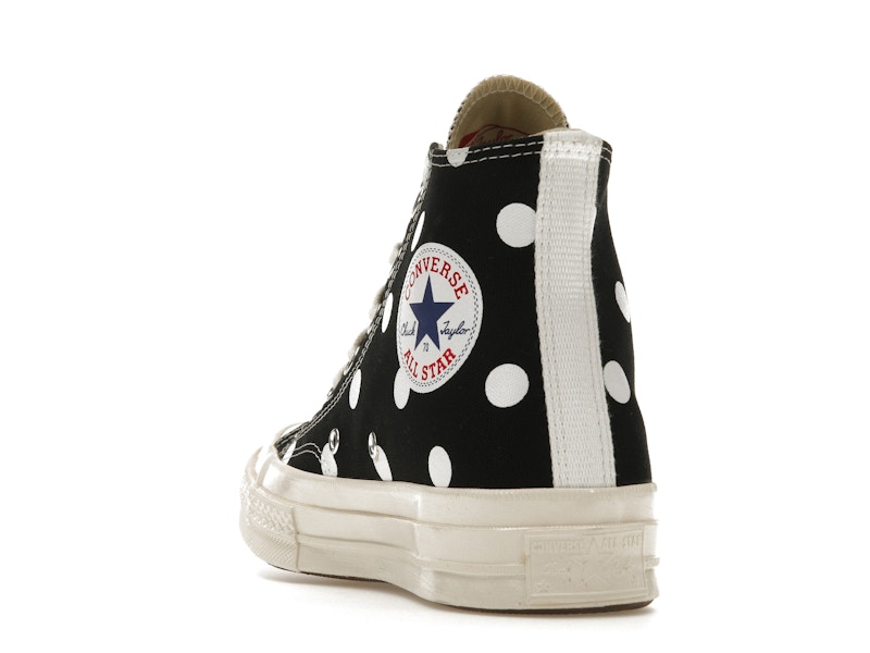 Converse Chuck Taylor All Star 70 Hi Comme des Garcons PLAY  Polka Dot Black