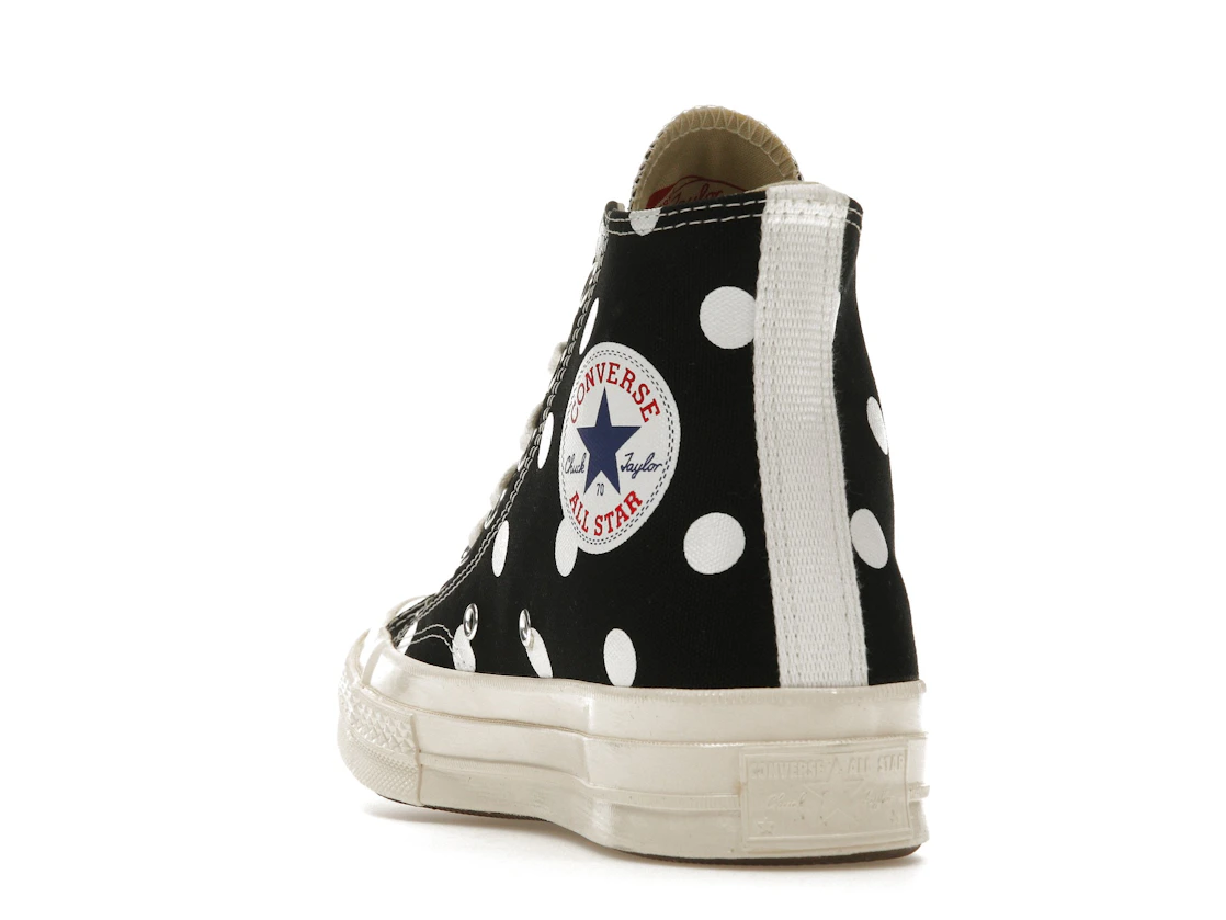 Converse Chuck Taylor All Star 70 Hi Comme des Garcons PLAY Polka Dot Black