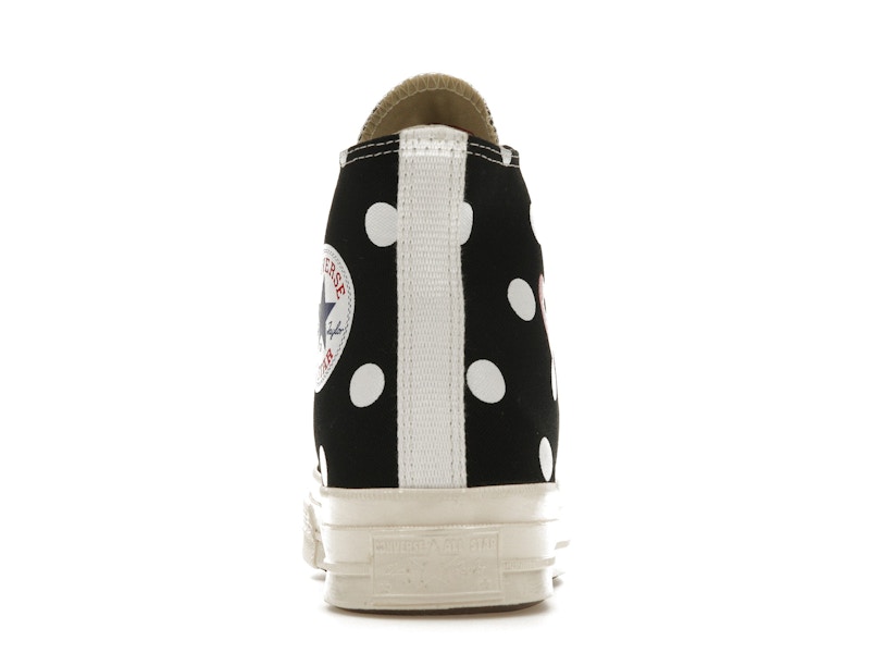 Converse Chuck Taylor All Star 70 Hi Comme des Garcons PLAY  Polka Dot Black