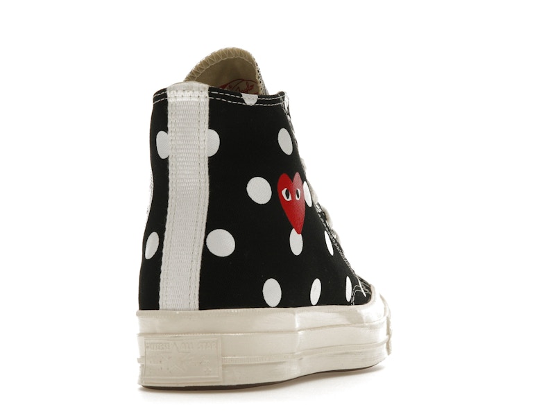 Converse Chuck Taylor All Star 70 Hi Comme des Garcons PLAY  Polka Dot Black