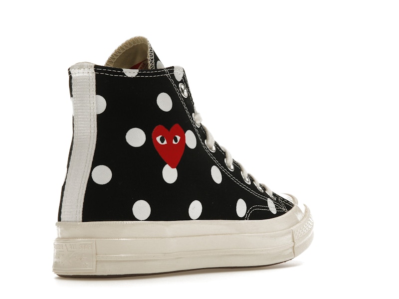 Converse Chuck Taylor All Star 70 Hi Comme des Garcons PLAY  Polka Dot Black