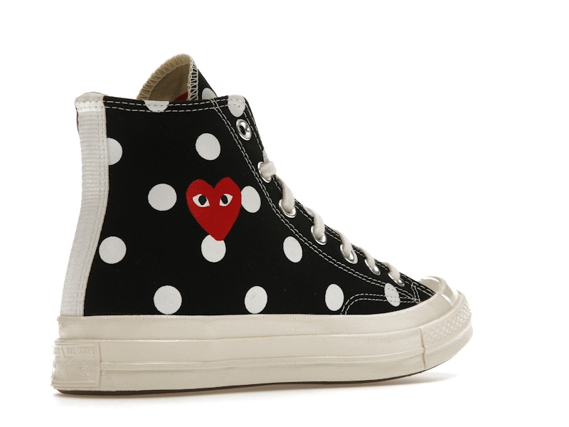 Converse Chuck Taylor All Star 70 Hi Comme des Garcons PLAY  Polka Dot Black