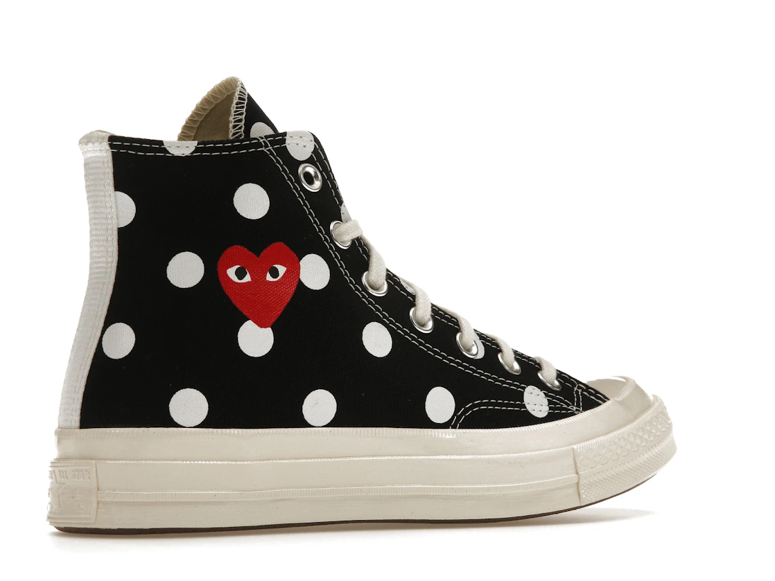 Converse Chuck Taylor All Star 70 Hi Comme des Garcons PLAY Polka Dot Black