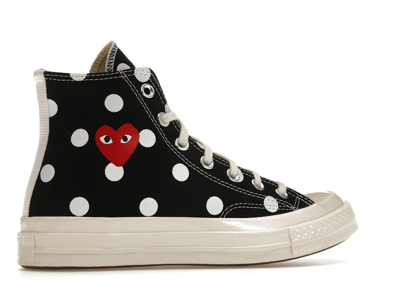 Converse Chuck Taylor All Star 70 Hi Comme des Garcons PLAY  Polka Dot Black