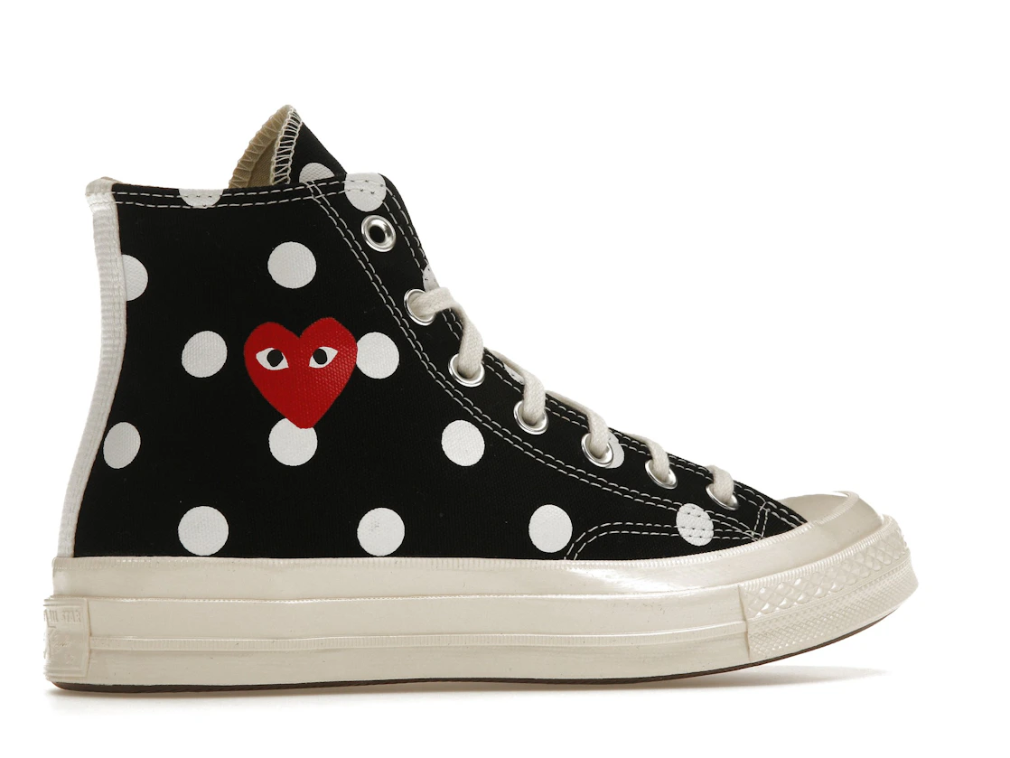 Converse Chuck Taylor All Star 70 Hi Comme des Garcons PLAY Polka Dot Black