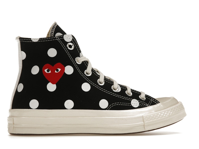 Converse Chuck Taylor All Star 70 Hi Comme des Garcons PLAY  Polka Dot Black