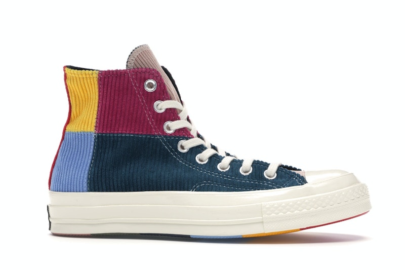 Converse Chuck Taylor All Star 70 Hi Corduroy Patchwork Gold Navy