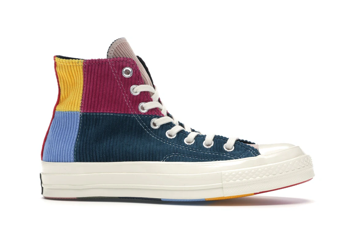 Converse Chuck Taylor All Star 70 Hi Corduroy Patchwork Gold Navy