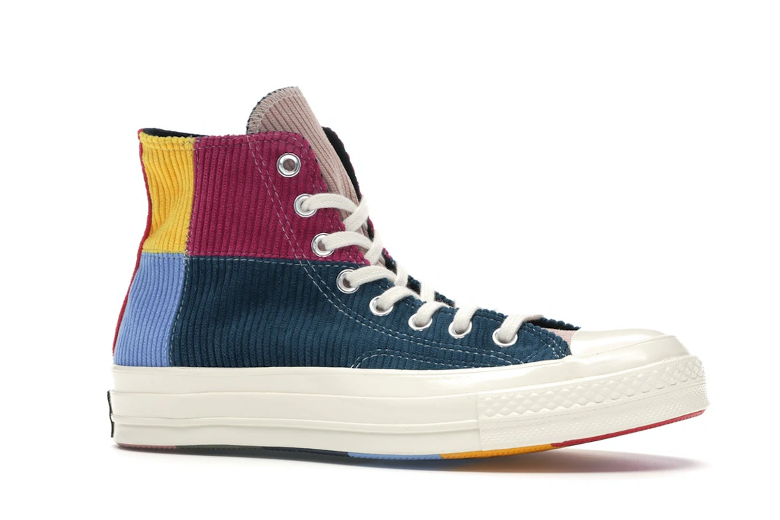 Converse Chuck Taylor All Star 70 Hi Corduroy Patchwork Gold Navy