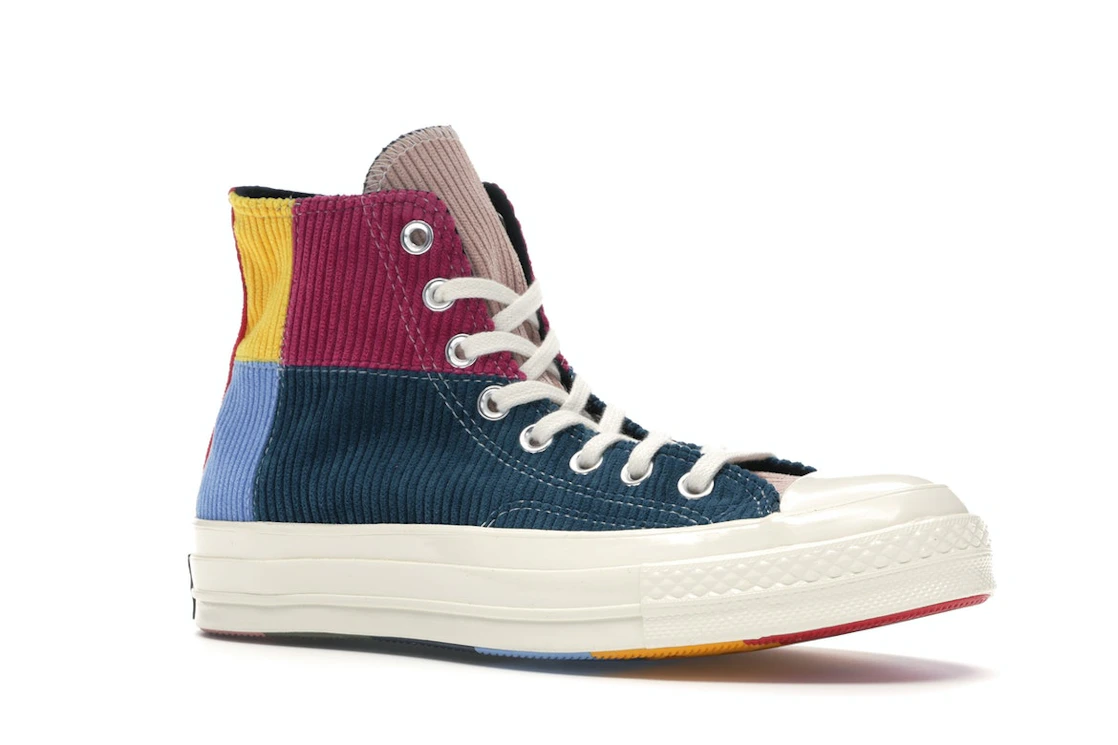 Converse Chuck Taylor All Star 70 Hi Corduroy Patchwork Gold Navy