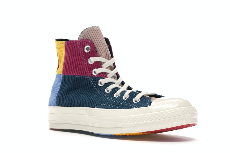 Converse Chuck Taylor All Star 70 Hi Corduroy Patchwork Gold Navy