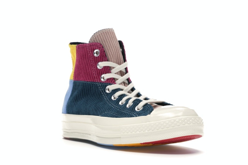 Converse Chuck Taylor All Star 70 Hi Corduroy Patchwork Gold Navy