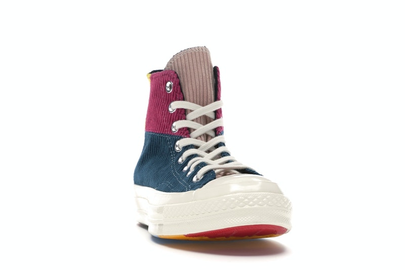 Converse Chuck Taylor All Star 70 Hi Corduroy Patchwork Gold Navy