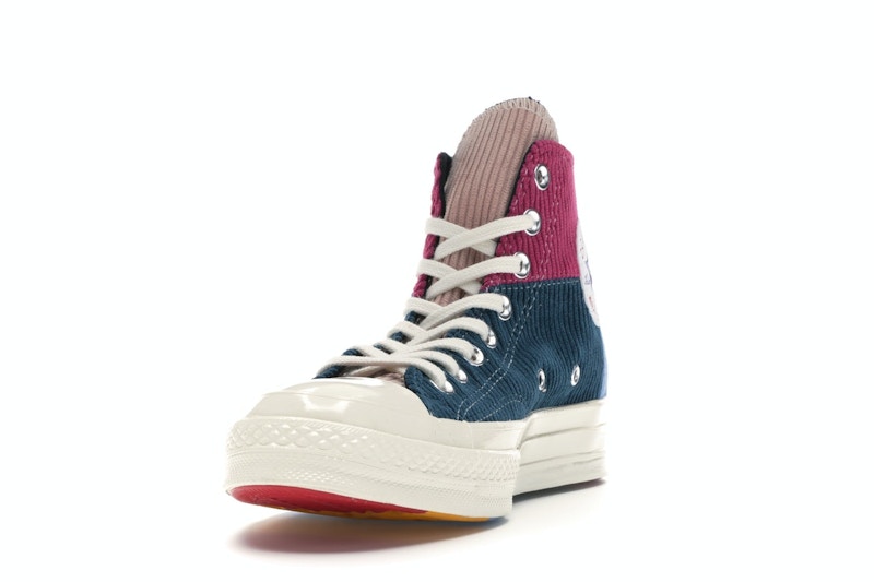 Converse Chuck Taylor All Star 70 Hi Corduroy Patchwork Gold Navy