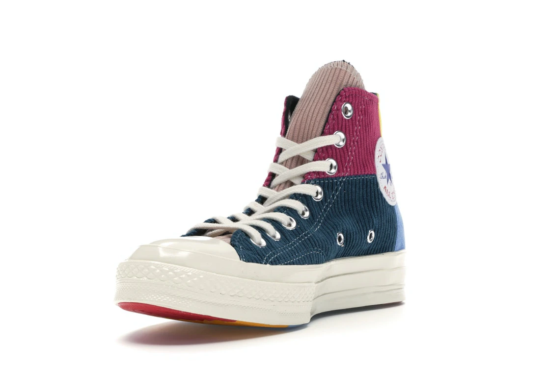 Converse Chuck Taylor All Star 70 Hi Corduroy Patchwork Gold Navy